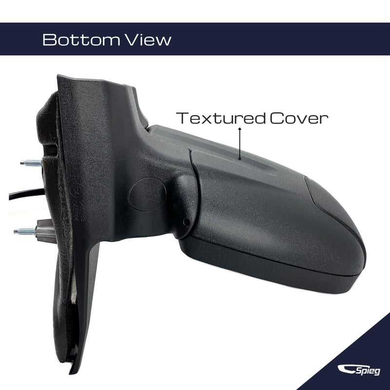Spieg Driver Side Mirror for 2015-2019 Ford Transit 150 250 350 HD Cargo Van | Left Side View Mirror Assembly with Power Adjustment Non-Heated Glass Short Arm | Textured Black 6 Pins FO1320551 - Image 5